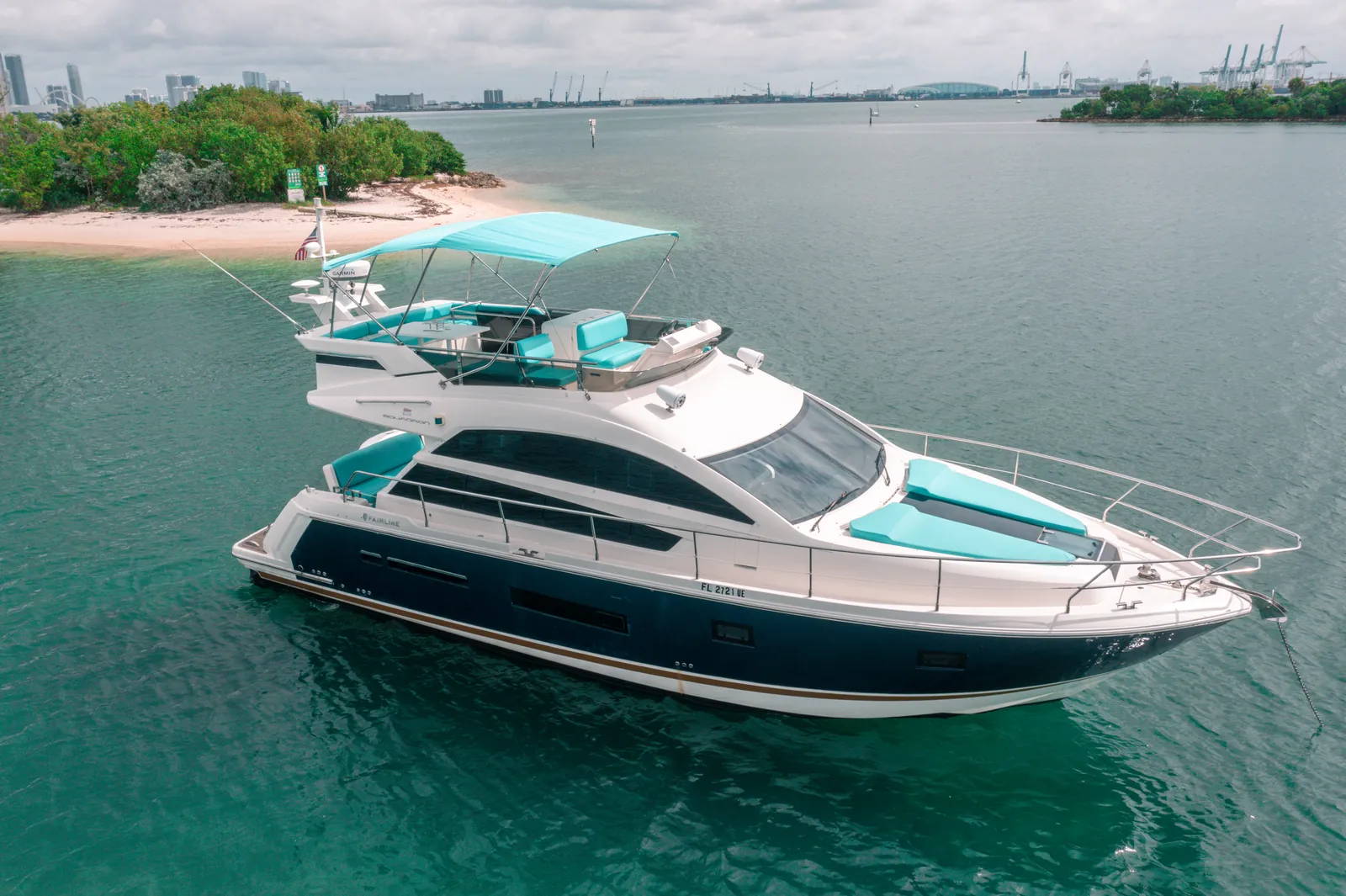 Fairline 'Royal Blue' Miami yacht detail 9